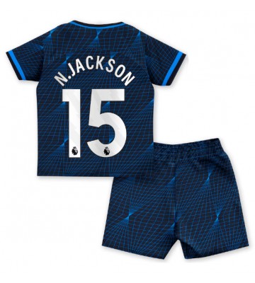 Chelsea Nicolas Jackson #15 Segunda Equipación Niños 2023-24 Manga Corta (+ Pantalones cortos)